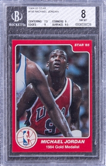 1984-85 Star #195 Michael Jordan Rookie Card - BGS NM-MT 8 